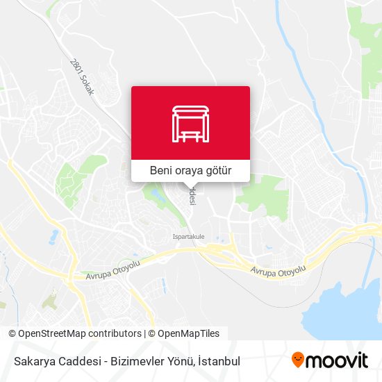 Sakarya Caddesi - Bizimevler Yönü harita