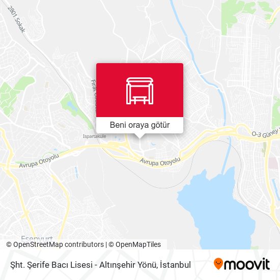 Şht. Şerife Bacı Lisesi - Altınşehir Yönü harita