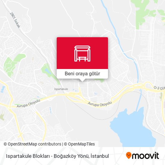 Ispartakule Blokları - Boğazköy Yönü harita
