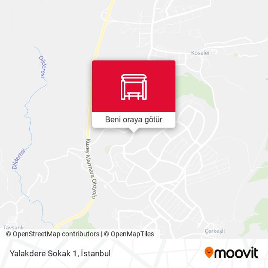 Yalakdere Sokak 1 harita