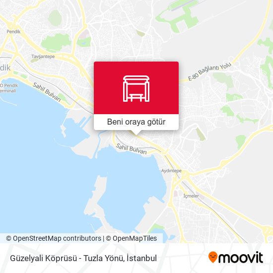 Güzelyali Köprüsü - Tuzla Yönü harita