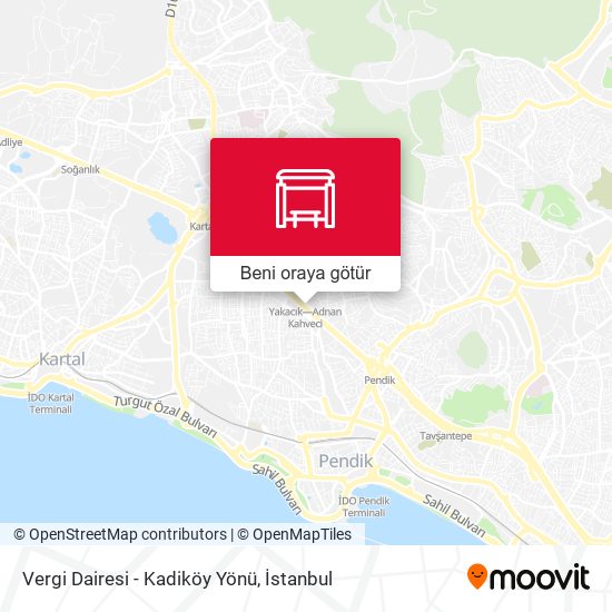 Vergi Dairesi - Kadiköy Yönü harita