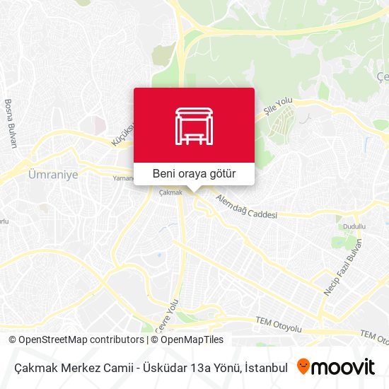 Çakmak Merkez Camii - Üsküdar 13a Yönü harita