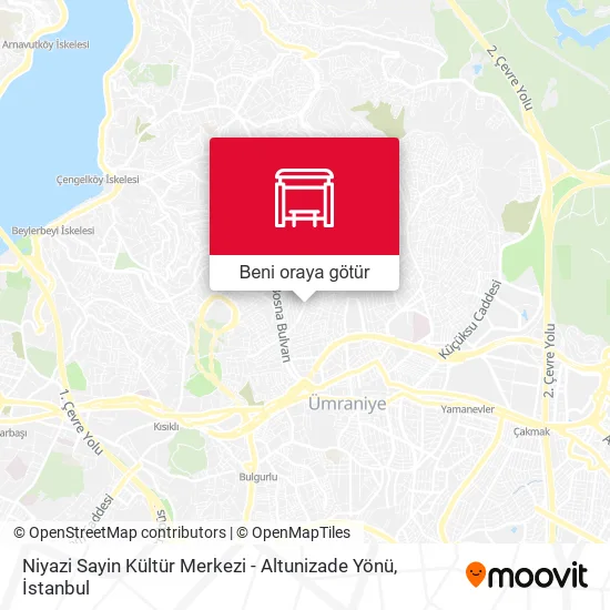 Niyazi Sayin Kültür Merkezi - Altunizade Yönü harita