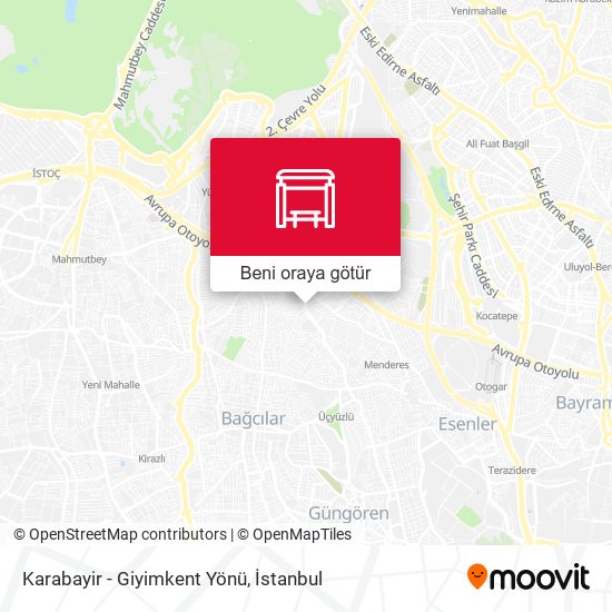 Karabayir - Giyimkent Yönü harita