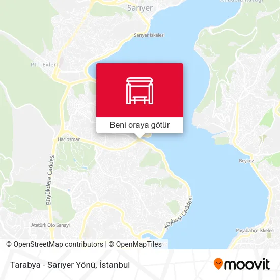 Tarabya - Sarıyer Yönü harita