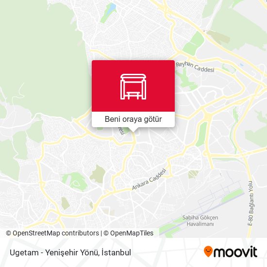Ugetam - Yenişehir Yönü harita