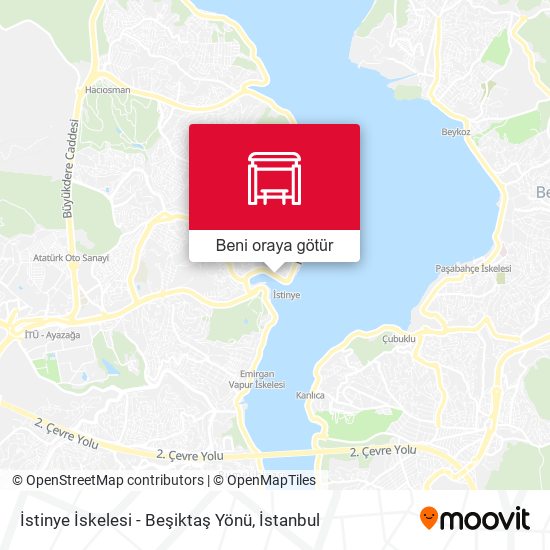 İstinye İskelesi - Beşiktaş Yönü harita