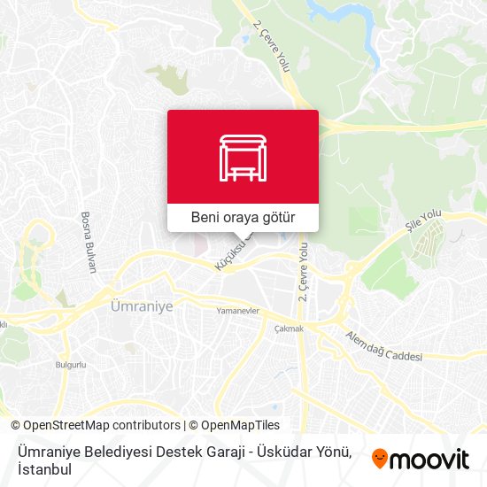 Ümraniye Belediyesi Destek Garaji - Üsküdar Yönü harita