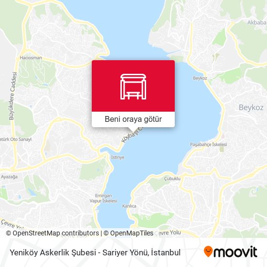 Yeniköy Askerlik Şubesi - Sariyer Yönü harita