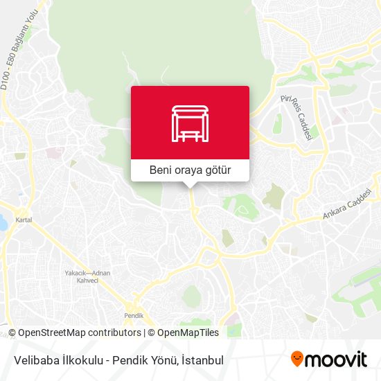 Velibaba İlkokulu - Pendik Yönü harita