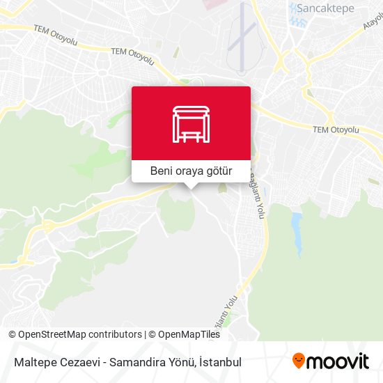 Maltepe Cezaevi - Samandira Yönü harita