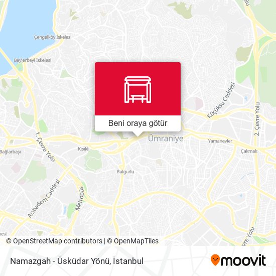 Namazgah - Üsküdar Yönü harita