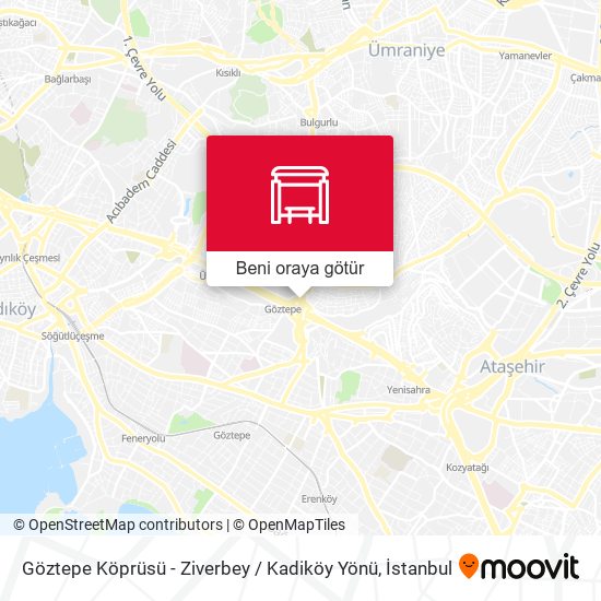 Göztepe Köprüsü - Ziverbey / Kadiköy Yönü harita
