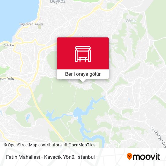 Fatih Mahallesi - Kavacik Yönü harita