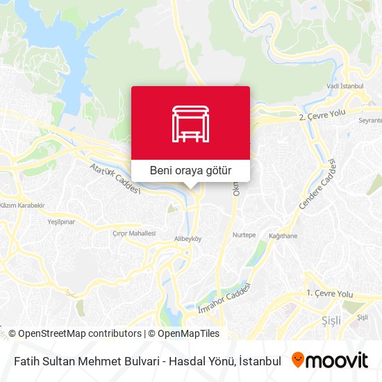 Fatih Sultan Mehmet Bulvari - Hasdal Yönü harita