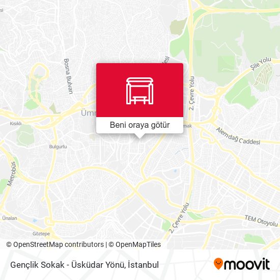 Gençlik Sokak - Üsküdar Yönü harita
