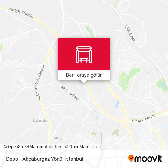 Depo - Akçaburgaz Yönü harita