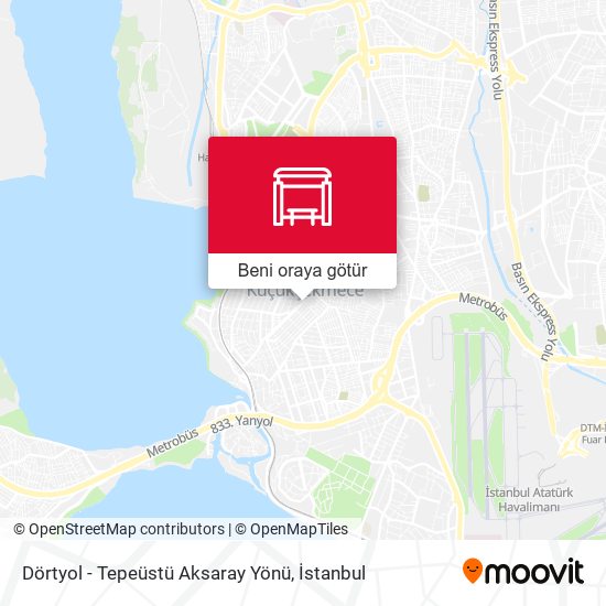 Dörtyol - Tepeüstü Aksaray Yönü harita