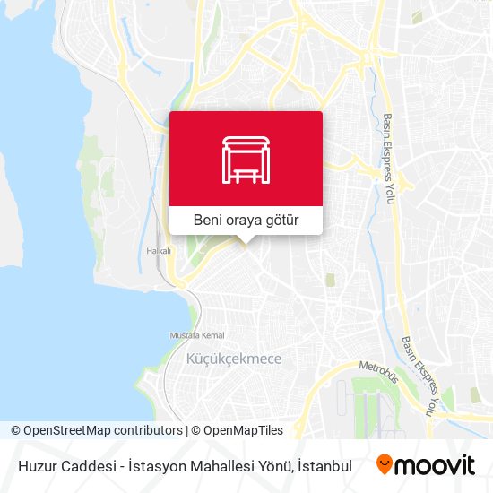 Huzur Caddesi - İstasyon Mahallesi Yönü harita