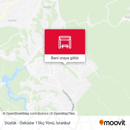 Düzlük - Üsküdar 15kç Yönü harita