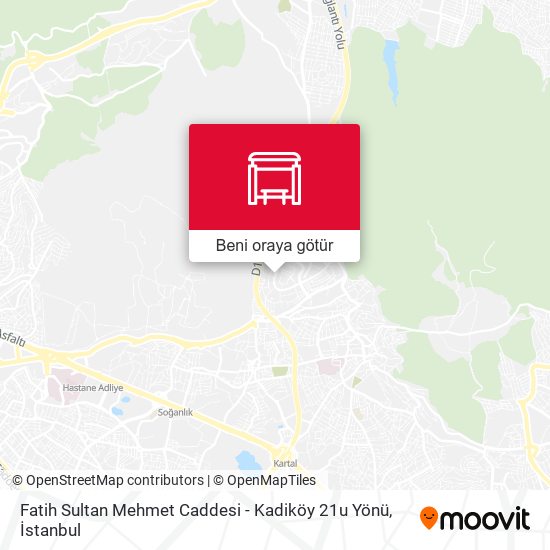 Fatih Sultan Mehmet Caddesi - Kadiköy 21u Yönü harita