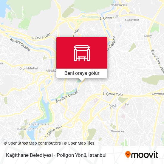 Kağithane Belediyesi - Poligon Yönü harita