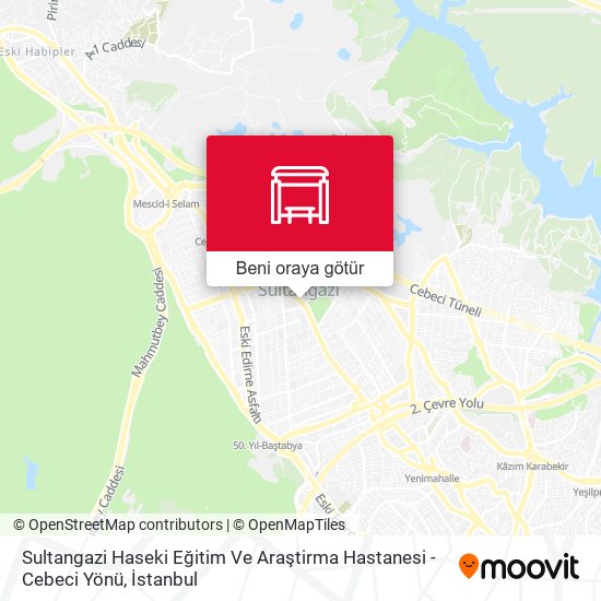 Sultangazi Haseki Eğitim Ve Araştirma Hastanesi - Cebeci Yönü harita
