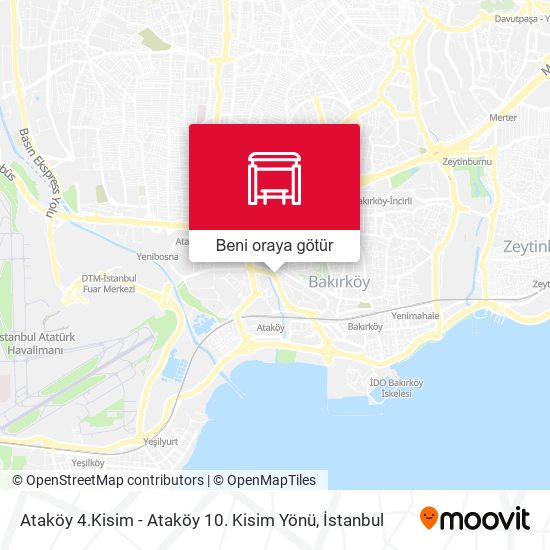 Ataköy 4.Kisim - Ataköy 10. Kisim Yönü harita