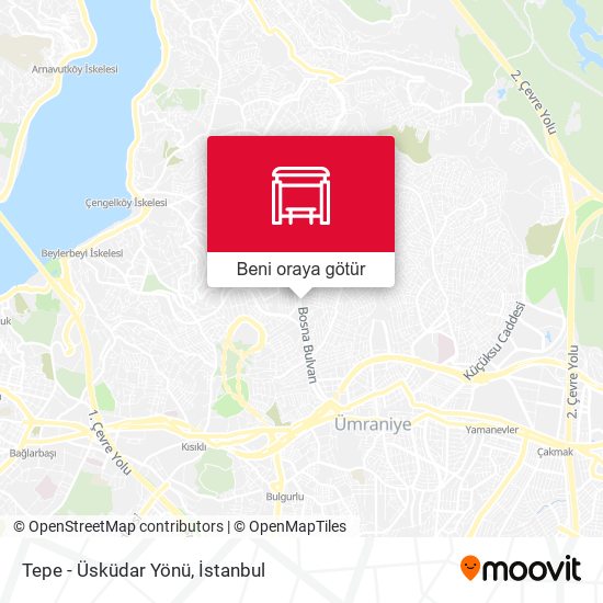 Tepe - Üsküdar Yönü harita