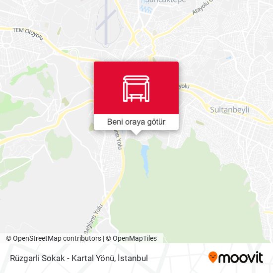 Rüzgarli Sokak - Kartal Yönü harita