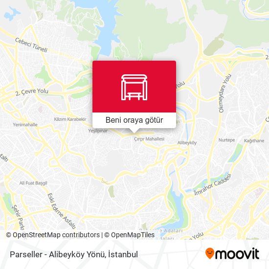 Parseller - Alibeyköy Yönü harita