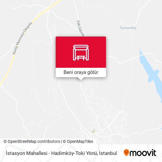 İstasyon Mahallesi - Hadimköy-Toki Yönü harita