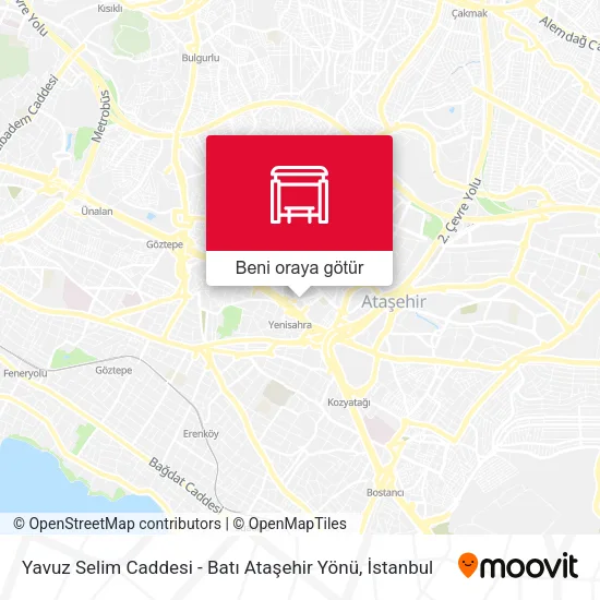 Yavuz Selim Caddesi - Batı Ataşehir Yönü harita