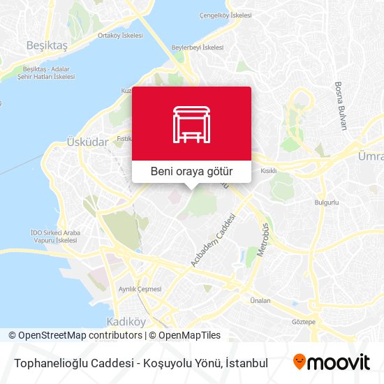 Tophanelioğlu Caddesi - Koşuyolu Yönü harita