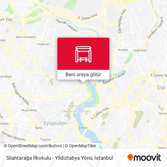 Silahtarağa İlkokulu - Yildiztabya Yönü harita