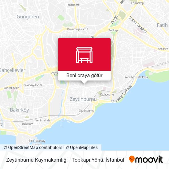Zeytinburnu Kaymakamlığı - Topkapı Yönü harita