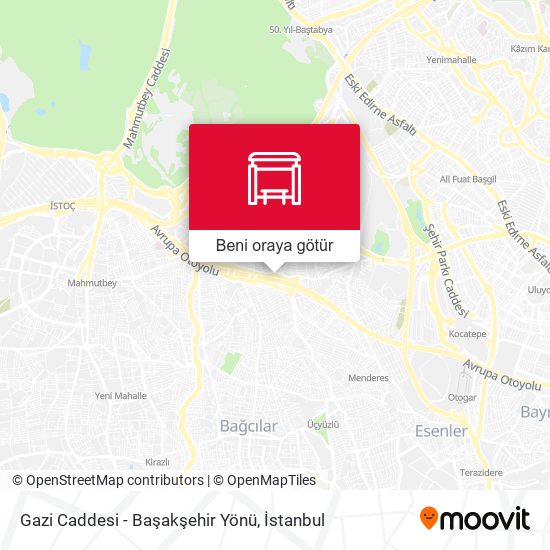 Gazi Caddesi - Başakşehir Yönü harita