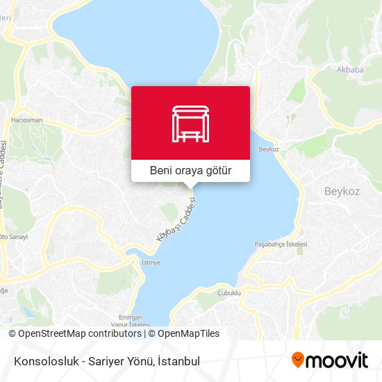 Konsolosluk - Sariyer Yönü harita