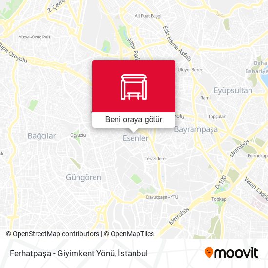 Ferhatpaşa - Giyimkent Yönü harita