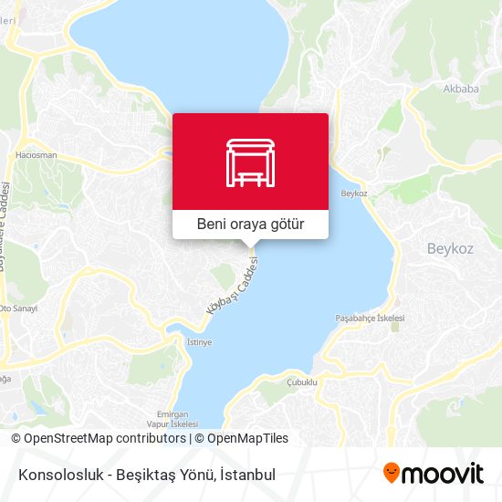 Konsolosluk - Beşiktaş Yönü harita