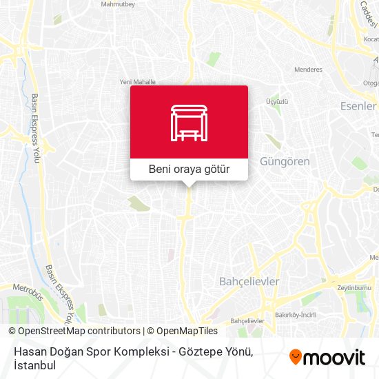 Hasan Doğan Spor Kompleksi - Göztepe Yönü harita