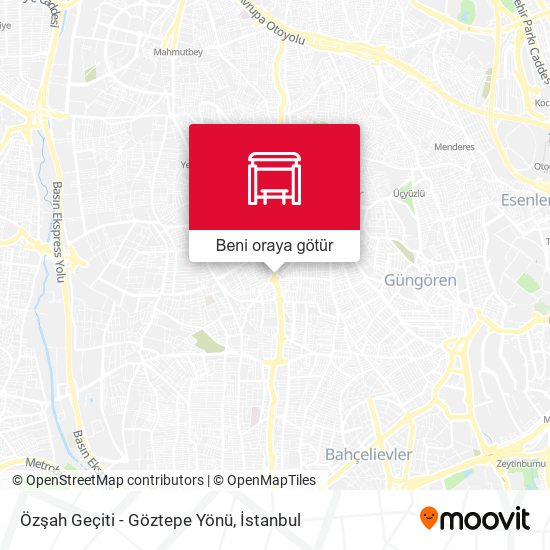 Özşah Geçiti - Göztepe Yönü harita
