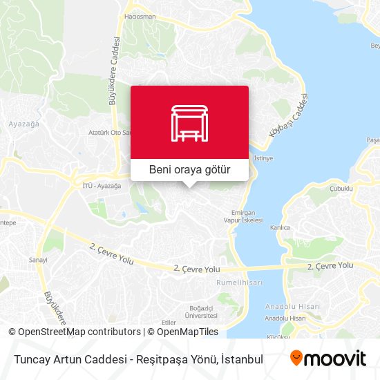 Tuncay Artun Caddesi - Reşitpaşa Yönü harita