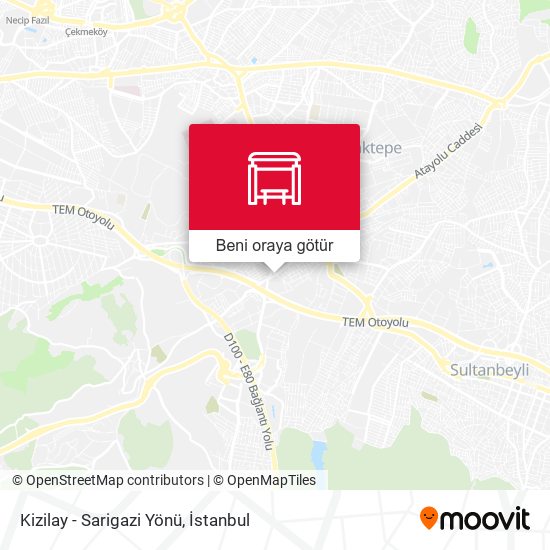 Kizilay - Sarigazi Yönü harita