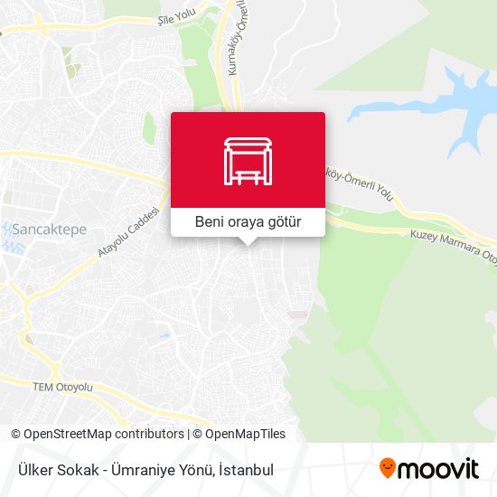 Ülker Sokak - Ümraniye Yönü harita