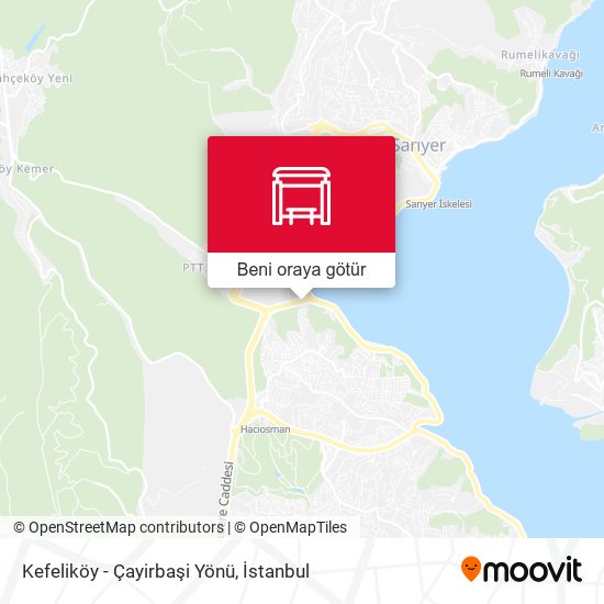 Kefeliköy - Çayirbaşi Yönü harita