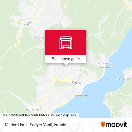 Maden Üstü - Sariyer Yönü harita
