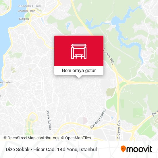 Dize Sokak - Hisar Cad. 14d Yönü harita
