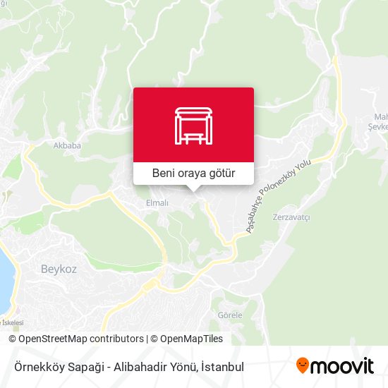 Örnekköy Sapaği - Alibahadir Yönü harita